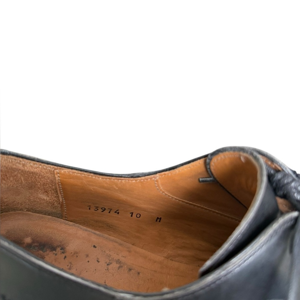 Magnanni Mens Shoes  Size 10  Brogue Wingtip Black Leather Derby Oxford 13974 - Picture 4 of 15